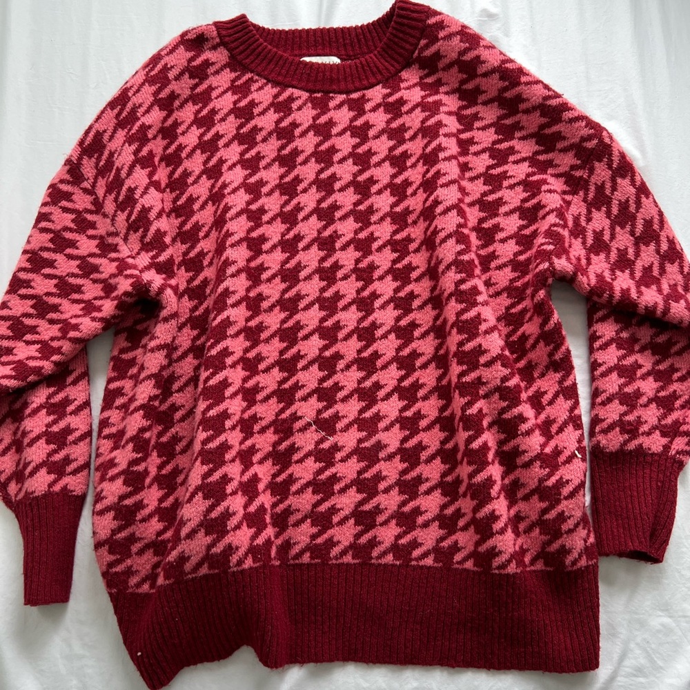 Pink & Red Sweater